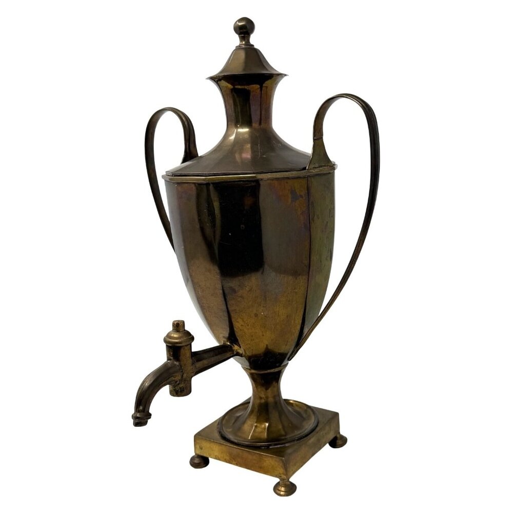 Antique Brass Russian Samovar Urn Spigot Vessel Tea Hot‎ Water